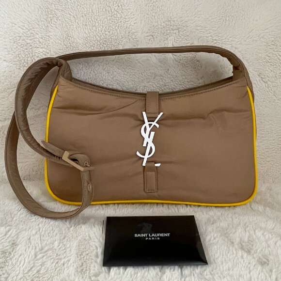 Saint Laurent 5 À 7 ECONYL® Beige/ Yellow Shoulder Bag - Picture 1 of 12